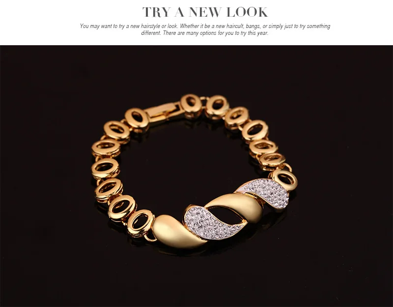 X4106 Jewelry Set Gold Plated Necklace Earrings Bracelet and Ring Four Pieces Jewelry Set Wholesale