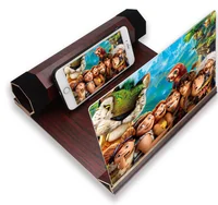

Stereoscopic 12 Inch Amplifying Foldable Screen Amplifier Desktop Wood Bracket Mobile Phone Video Screen Magnifier Holder