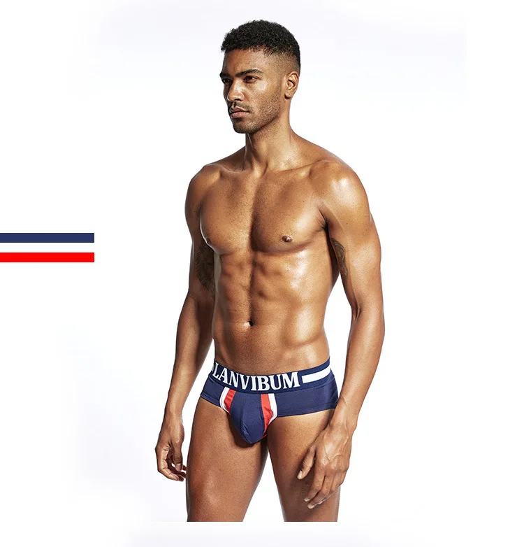 

New Breathable Low Waist Eco-Friendly Cotton Big Pouch Mixed Colors Triangle Briefs Custom Mens Sexy Underwear
