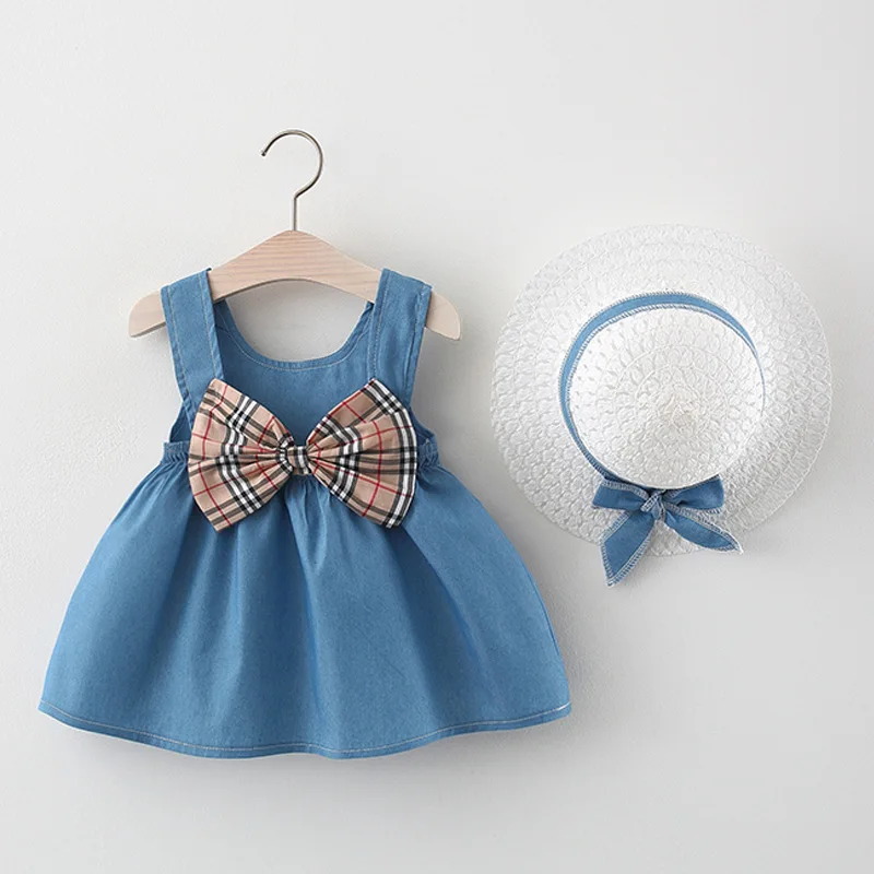 

2021 new arrivals toddle girls princess dress summer denim dress for kids