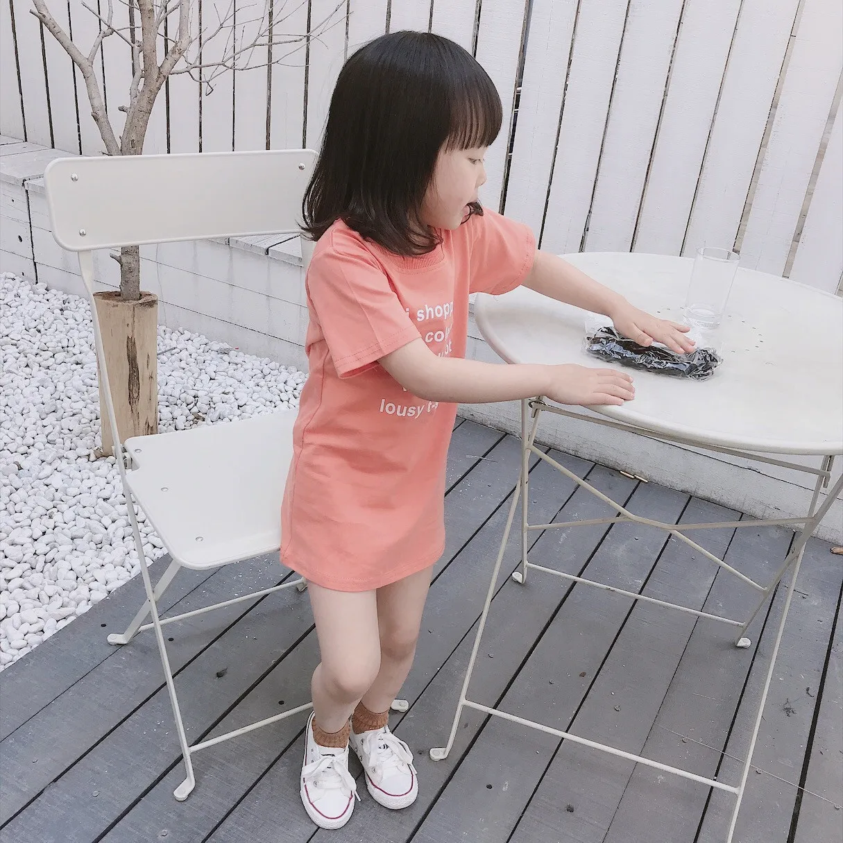 

2021 letter printed girl skirt treasure T-shirt skirt girl dress