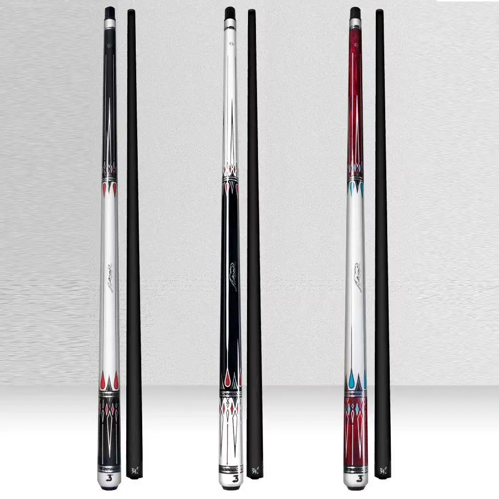 Xikuno High-Tech 58-Inch Carbon Shaft Maple Cue Unilock Preoaidr 1/2 Pool Cue with Stainless Steel Joint