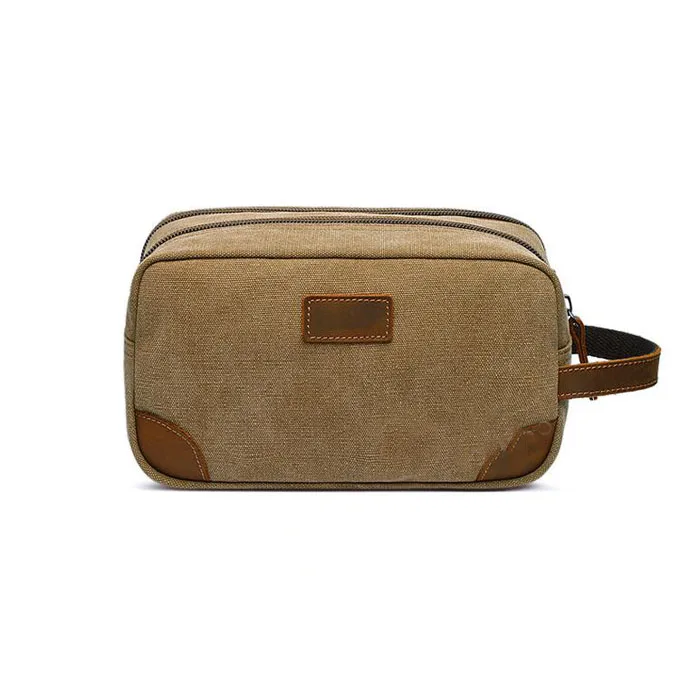 

Large Capacity Canvas Shaving Toiletry Bag Hanging Dopp Kit For Men, 6 colors