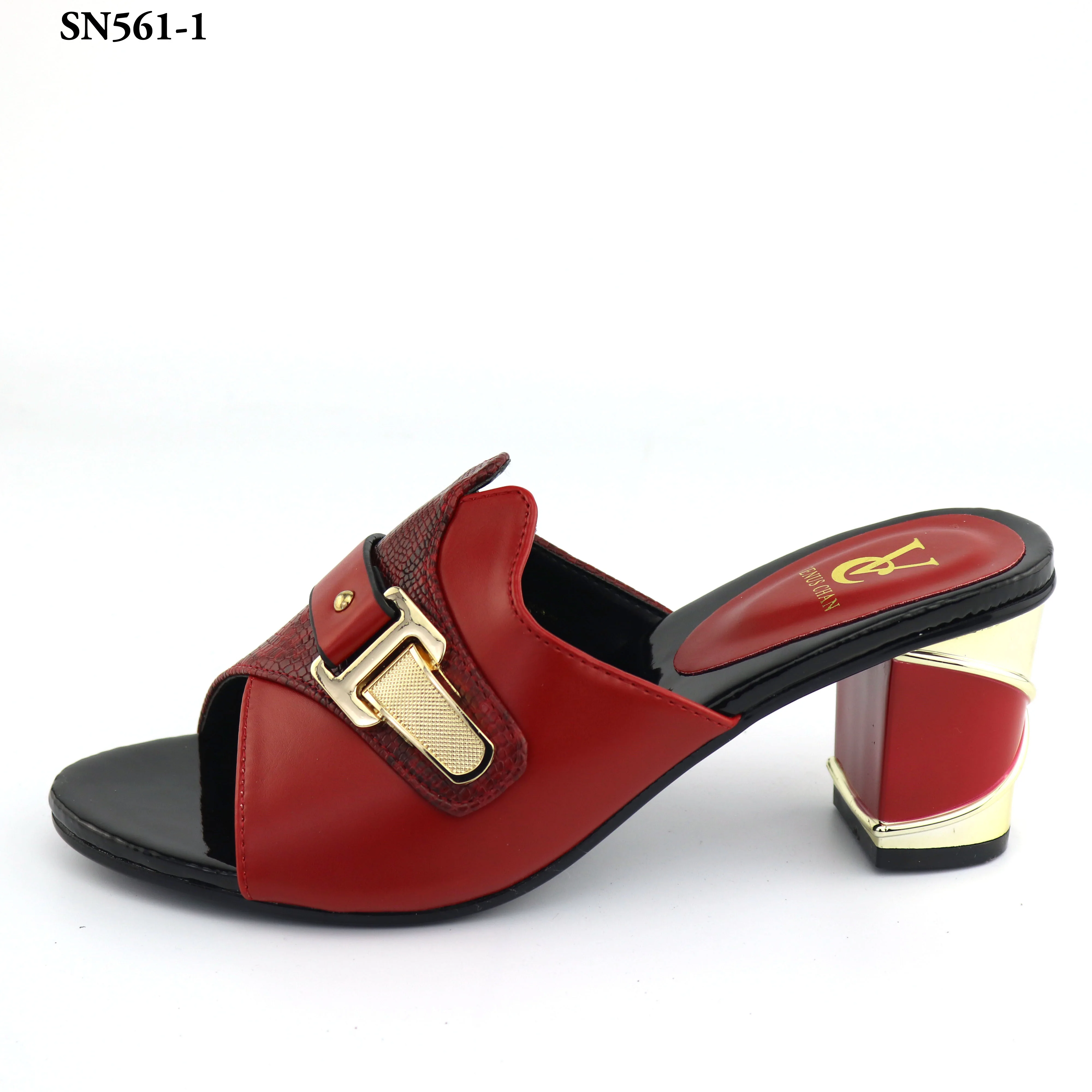 

African Print Shoes Ankara Women High Heel Shoes Wholesale High Quality For Daily SN561