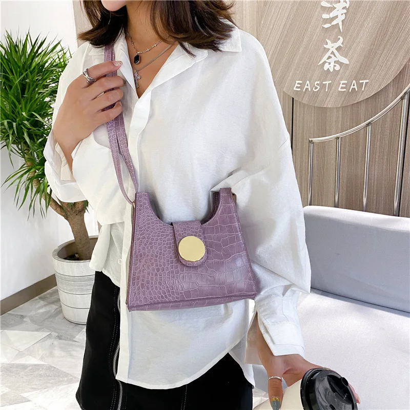 

Axillary Bag 2021 New Fashion Retro Alligator Print Bag for Lady Elegant Classic Women's One Shoulder Crossbody Bag