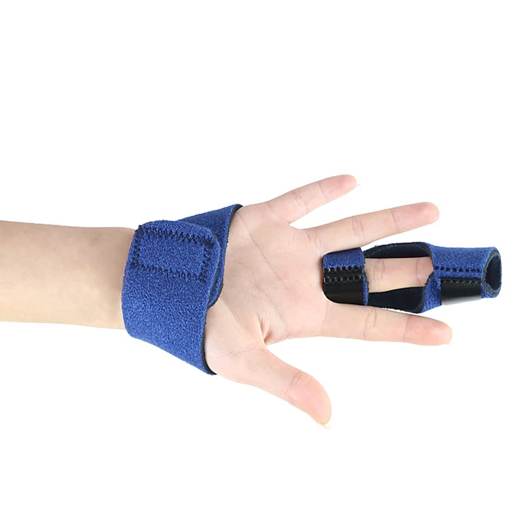 

2021 New Design Finger Fixation Bending Correction Stretchy Support Brace Finger Guard, Black, royal blue