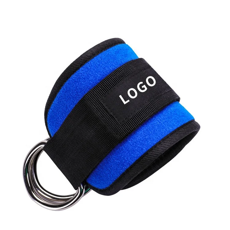 

Hot Selling Fitness Double Ring Adjustable Neoprene Sport Ankle Straps