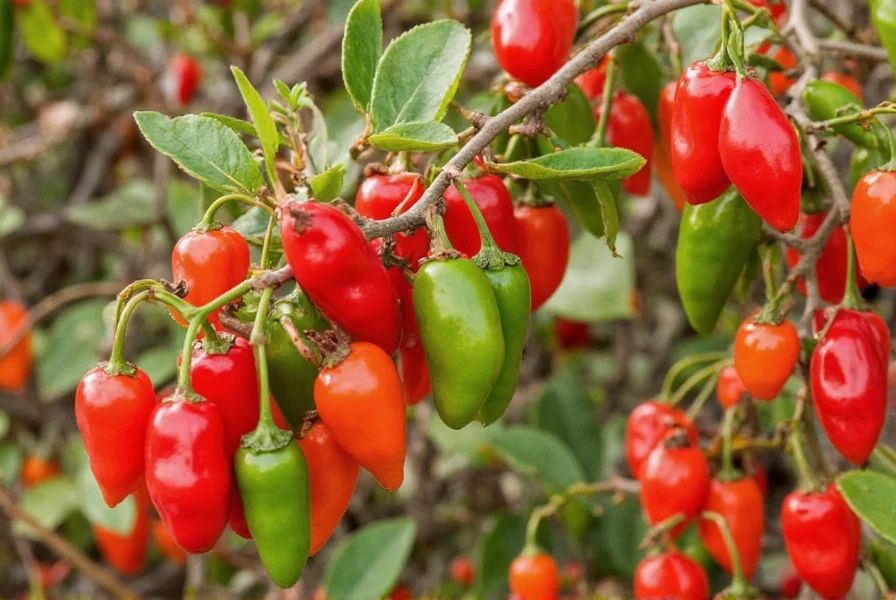 Chiles de arbol arranged around lemon and garlic