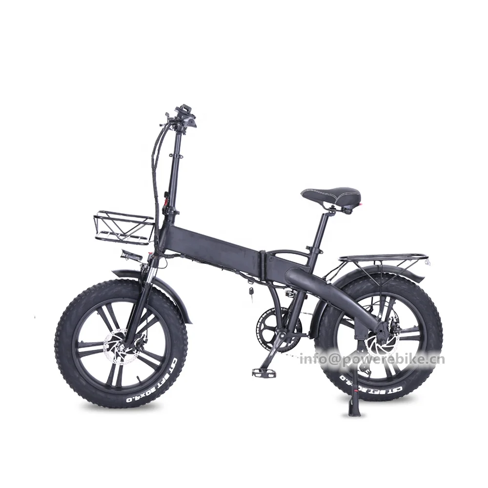 

2021 New 48V 750W 5 Beams Magnesium Wheel Motor 20Inch Fat Ebike 48V 10Ah Hidden Battery Ebike Electric Folding Bicycle, Black