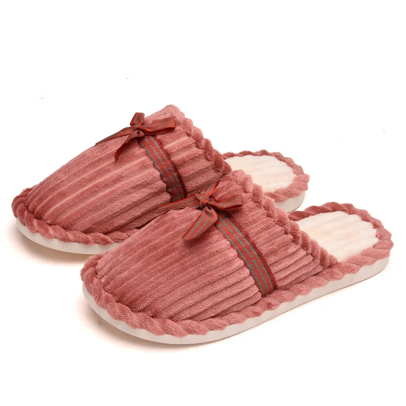 

Winter New-Style Corduroy Cotton Slippers Winter and Autumn Indoor Home Warm Female and Male Mopping Floor Cotton Slippers, 5 colors