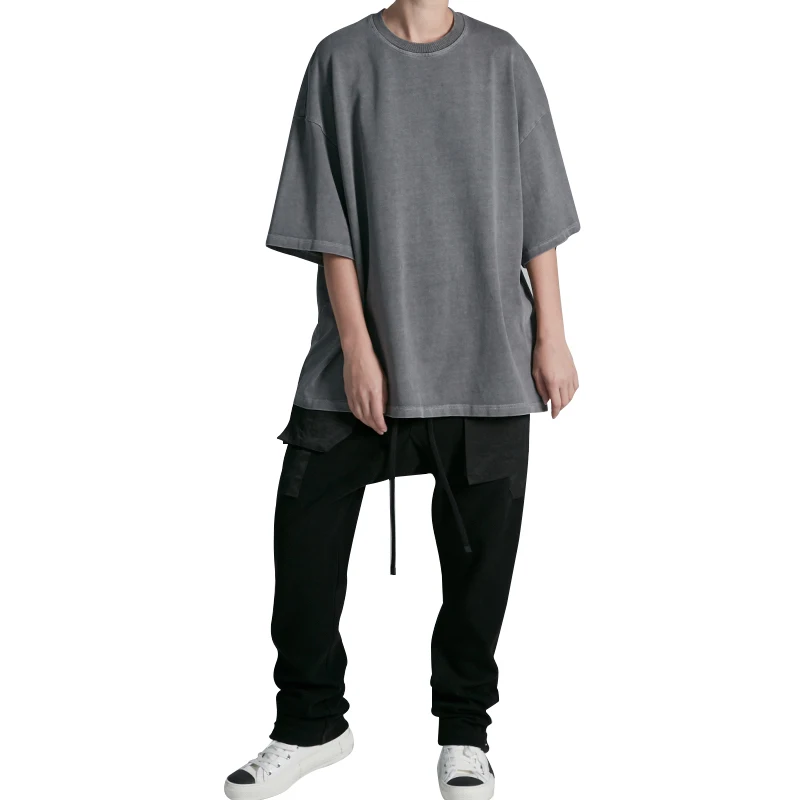 

Customized Casual Tee Short Sleeve T-shirt Oversized Vintage Washed Mens