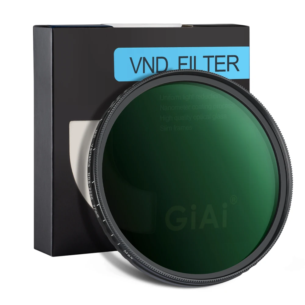 

GiAi ND8-2000 filter multi layer coating Camera Variable ND Filter 37mm 40.5mm 49mm