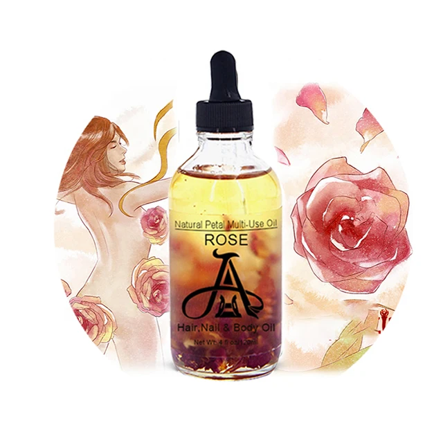 

AH Organic Vitamin E Rose Multi-Use Oil for Face Body Hair for Dry Skin Scalp Nails