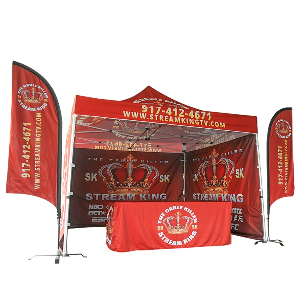 

GEEWAY Trade Show Heavy Duty Tent Portable Folding Printed Display Tents