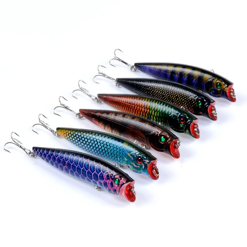 

Wholesale 9cm 10.9g Floating Popper Artificial Hard Bait Plastic Fishing Lures