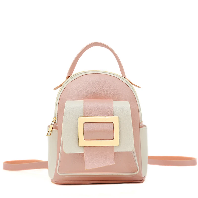 

Wholesale custom designer Fashion backpack cheap leather mini girl backpack, 5 colors