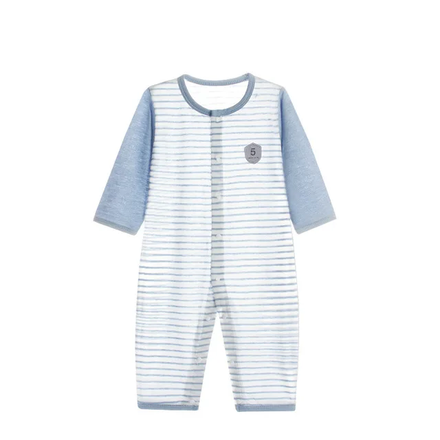 

New Born Long Sleeve Kids Jumpsuit summer thin bamboo Creeper suit unisex Infant Costume Baby Romper