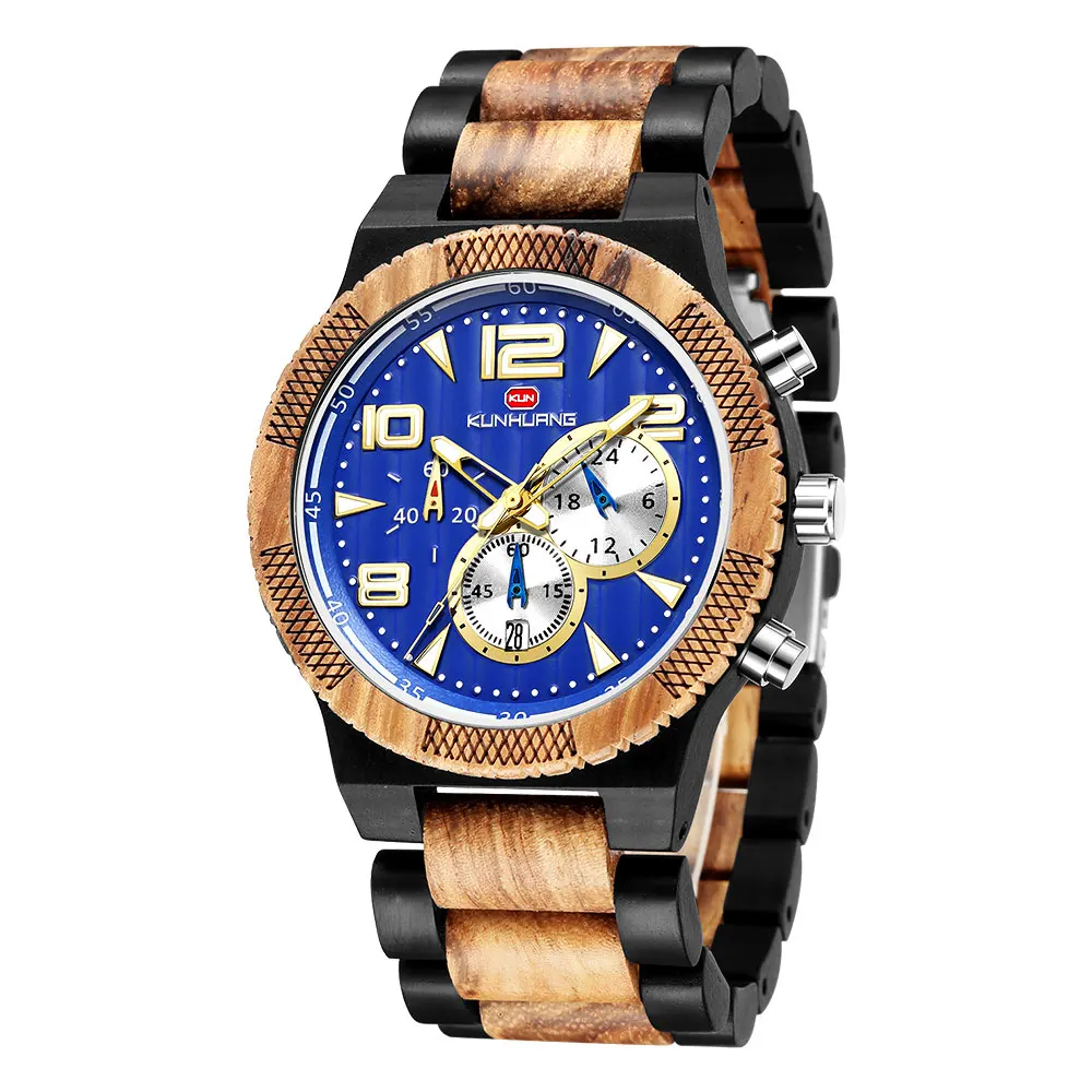 

Luxury Private Label Men Hand Watch Oem Mens Wrist Chronograph Wood Watch