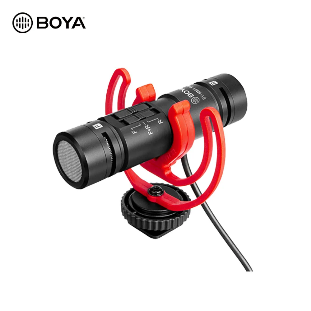 

Boya By-mm1 Pro Dual-capsule Condenser Microphone For Smartphones Tablets Dslr, Black