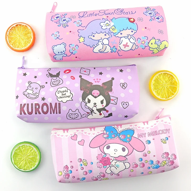 

Cartoon school stationery storage pouch cute kawaii pencil bag for girls