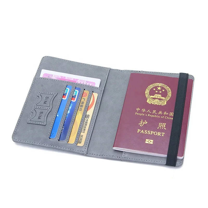 

MIYIN passport holder RFID blocking in card holders Thin folding card wallet Travel practical Elastic belt passport holder