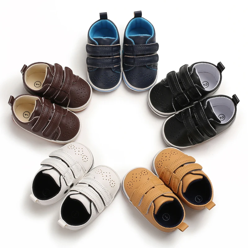 

Wholesale PU Leather breathable shoes 0-18 months sport sneaker infant baby shoes, 5 colors