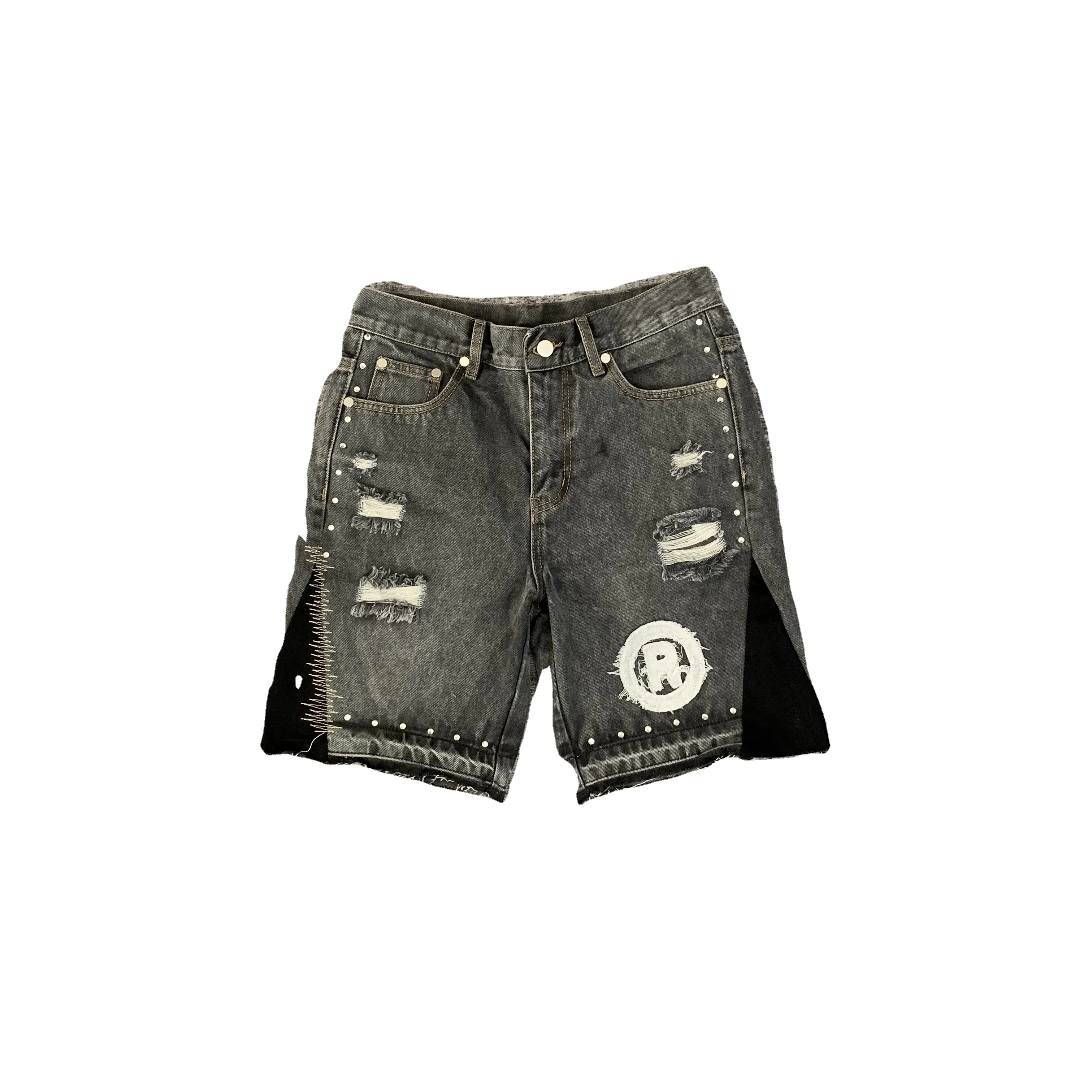 DENIMGUYS Casual Stretch Slim Fit Ripped Denim Shorts