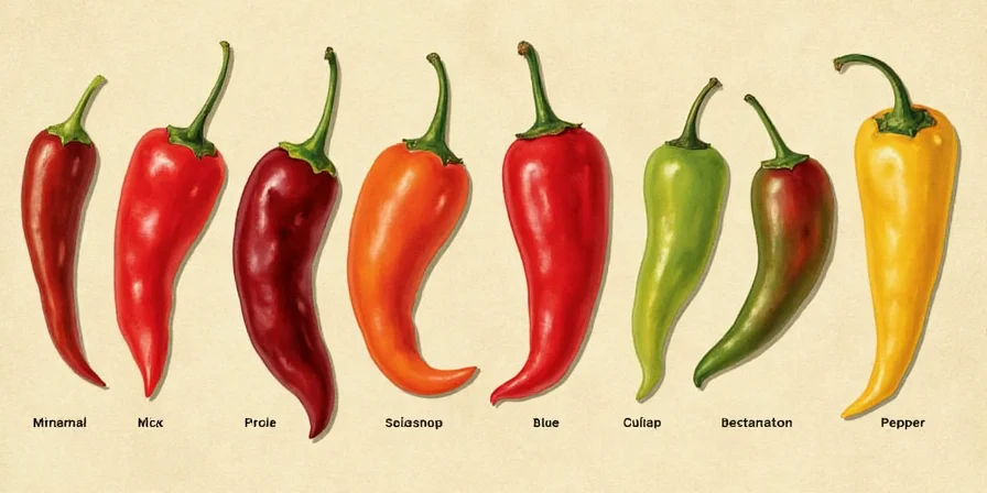 Colorful habanero peppers