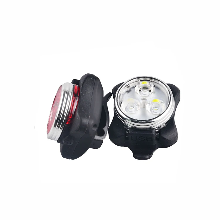 

USB Rechargeable Waterproof 4 Modes Bike Red Tail LED Light Set