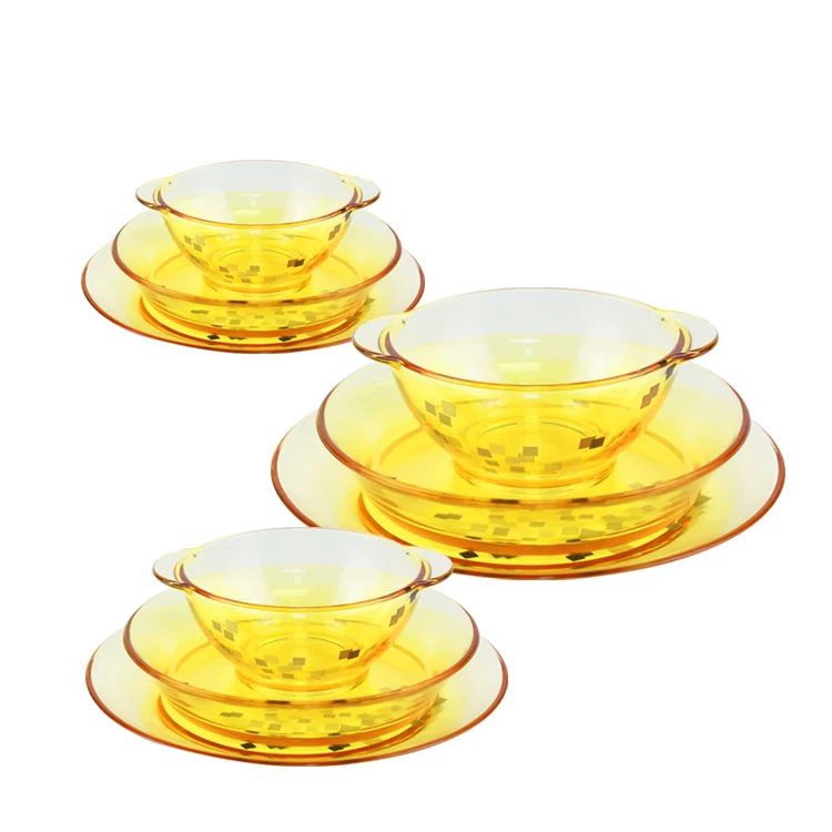 

Home use OEM customer Printed Stock glass dinner Set dish plate bowl glassware dinnerware glass salad bowl, Customized color