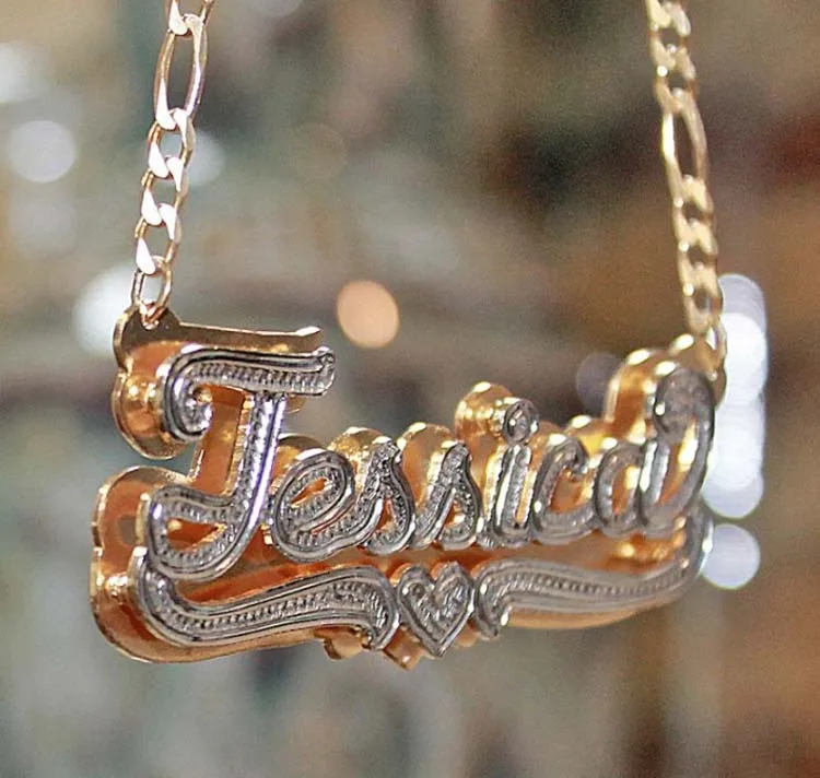 

Fashion Acrylic Pendant Necklace Wholesale Hip Hop Cubic Zircon Initial Necklace Custom Name Necklace Jewelry, Gold, silver, rose gold