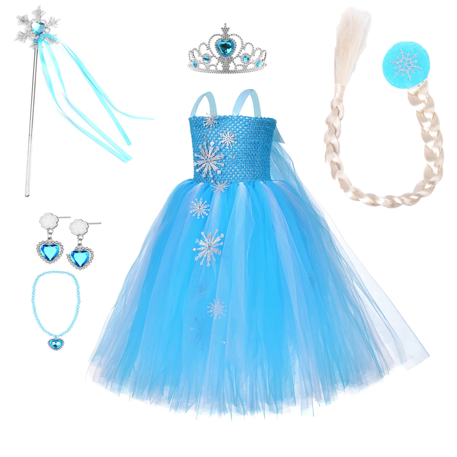 

Wholesale Fashion Kids Costume Blue 6 Designs Elsa Frozen Snow Queen Chid Tutu Girl Dress On Party