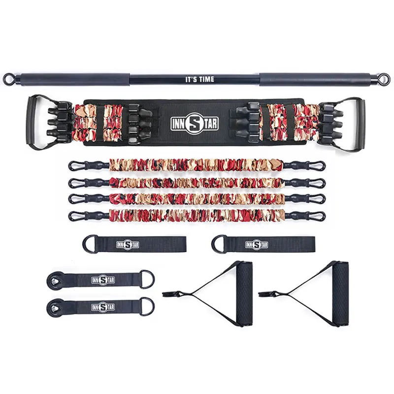 

INNSTAR Multifunctional Training with Rod Bench Press Fitness Latex Lastic Rope Home Workout