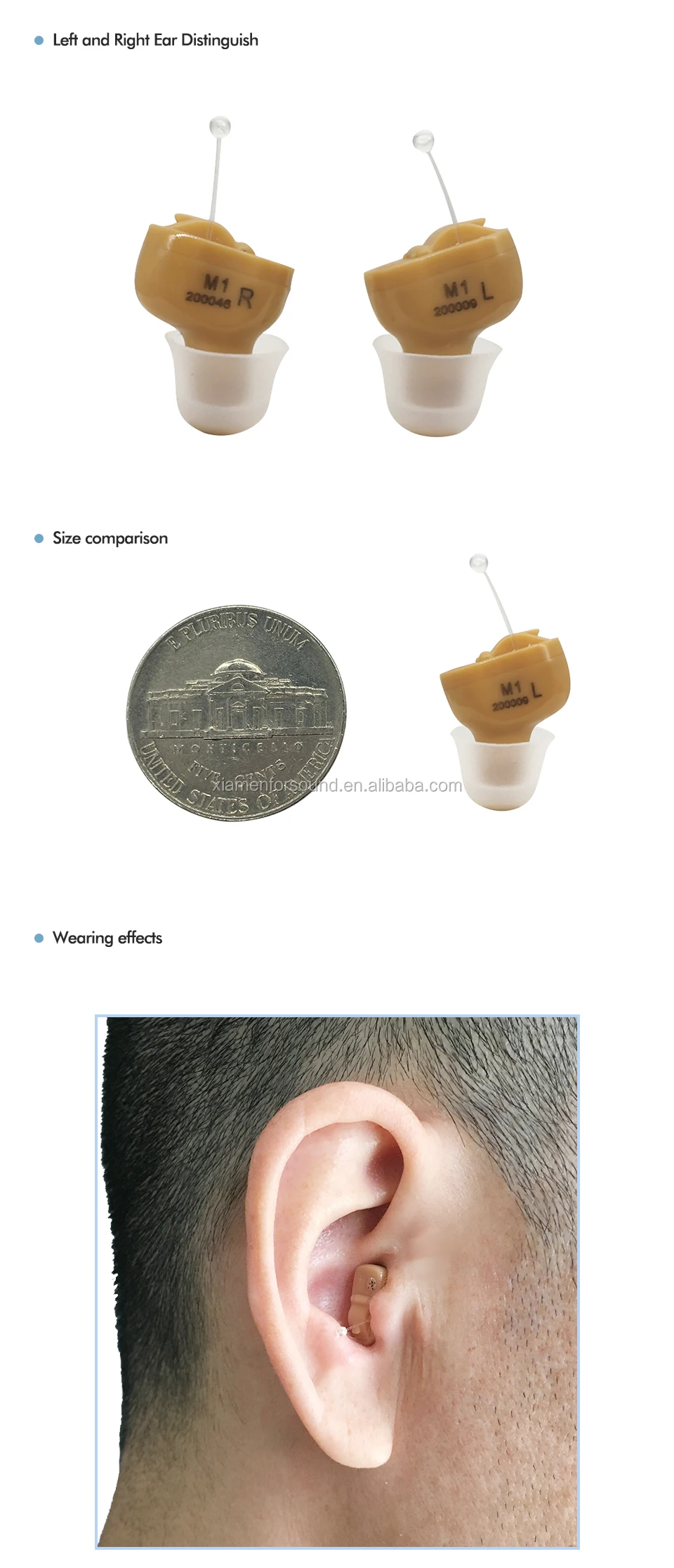 Mini Size Invisible Cic Hearing Aid For Mild To Moderate Hearing Loss