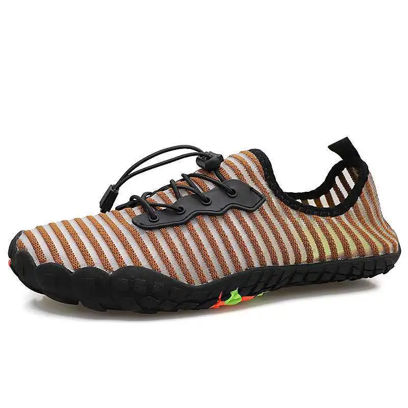 

Custom Logo Fashion Beach Couple Wading Shoes Plus Size Mesh Breathable Elastic Band Non-Slip Men's Diving Shoes