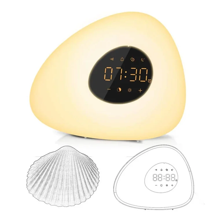 

2021 New Led Color Changing Light Digital Alarm Clock Sleeping And Wakeup Light