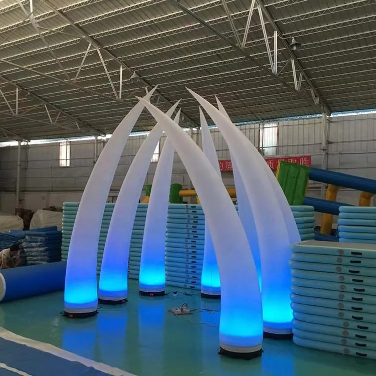 Customized Size LED Lights, Inflatable Pillar ,Lighted Inflatable Cone For Wedding Or Event