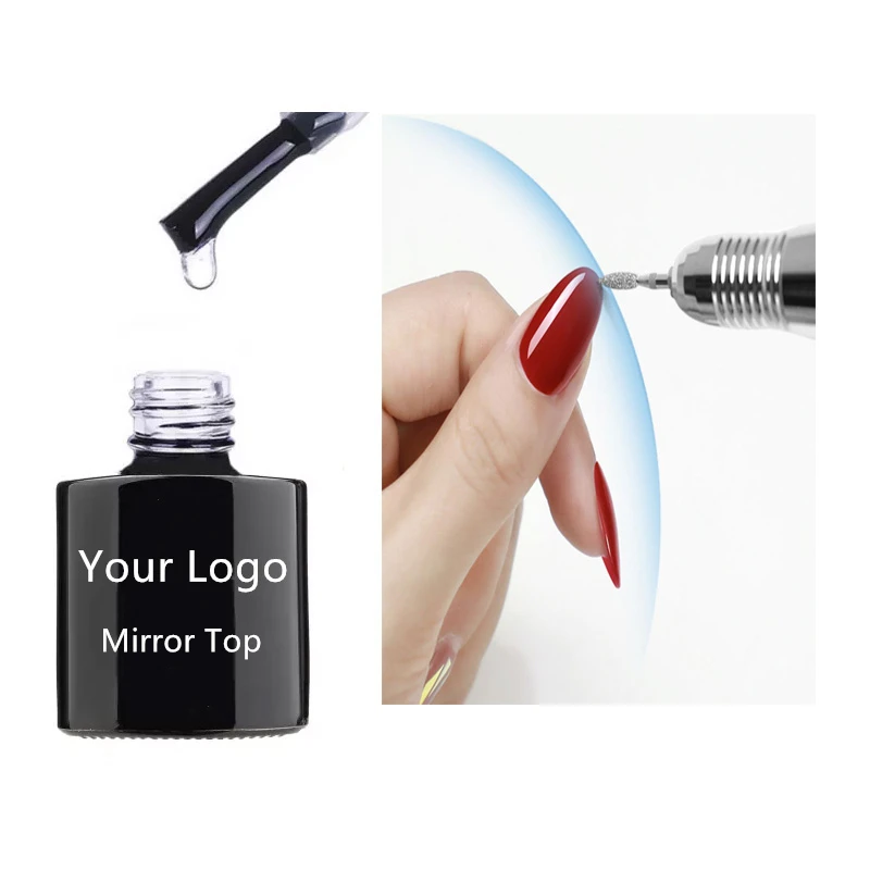 

Wholesale private label long lasting 40 days top coat uv gel soak off nail polish diamond top coat