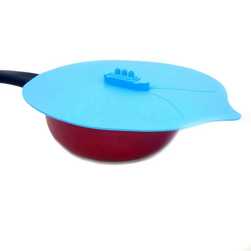 

Steaming Lid Universal Silicone Pot Cover Pan Cooking Tool Pan Lid Boil Over Spill Stopper Cover Safe, Blue