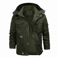 

Free Shipping! New Men's Winter Jean Jacket, Tooling Hooded Army Jacket