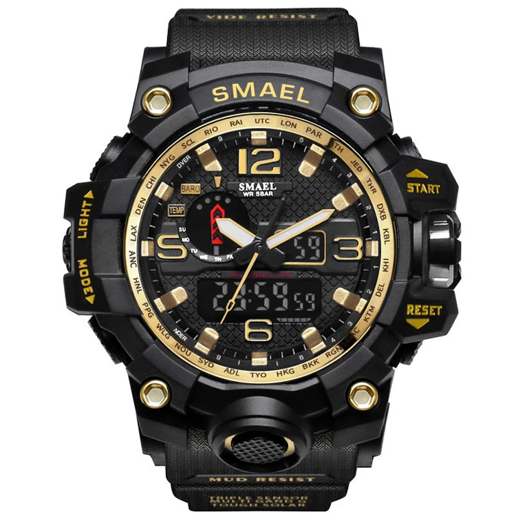

Brand Fashion Men Sports Watches SMAEL 1545 A Analog Quartz Military Male Shock Watch Hot Sell