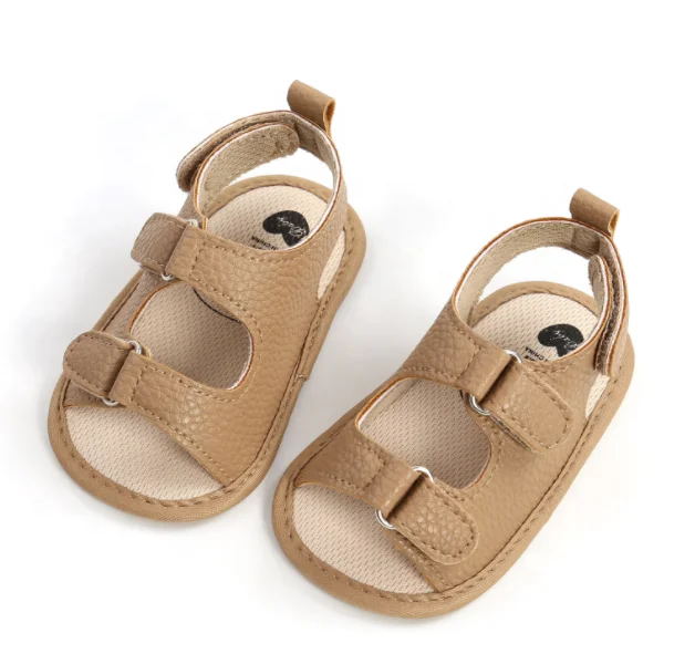 

Wholesale Toddler Infant Slides Baby Girl Sandals Non-slip Baby Barefoot Sandals Summer Leather Baby Sandal, Black/brown/khaki/white/green
