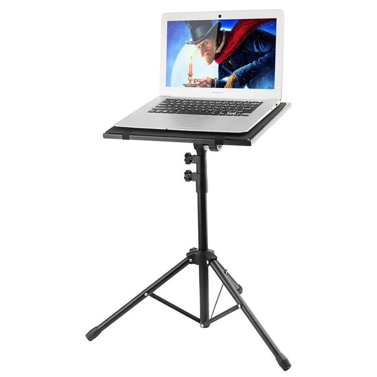 

Top Selling Universal Laptop Projector Tripod Stand - Computer, Book, DJ Equipment Holder Mount Height Adjustable, Black