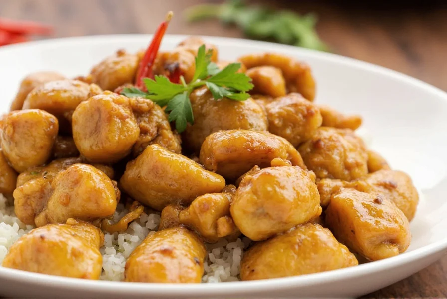 Perfectly cooked black pepper chicken with glossy sauce coating tender chicken pieces and vibrant bell peppers in a wok