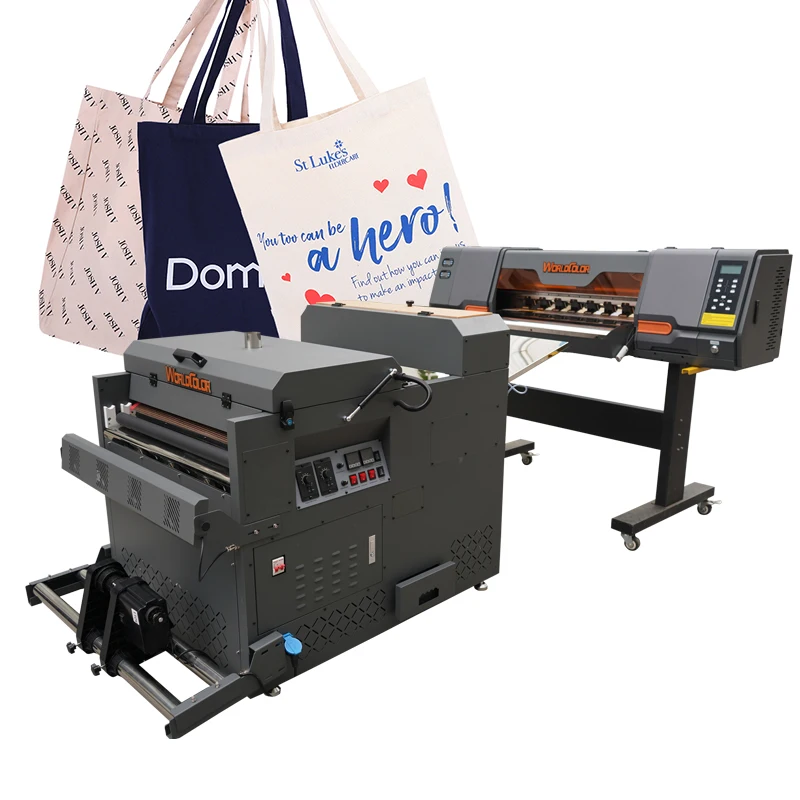 

DTF printer Worldcolor factory selling two xp600 4720 i3200 different heads 70cm T shirt direct to film printer for all fabric