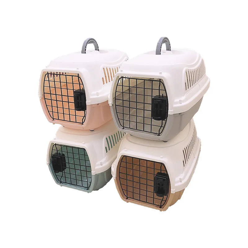 

Durable Pet Carry Cage Portable Plastic Travel Box Outdoor Airline Pet Cage