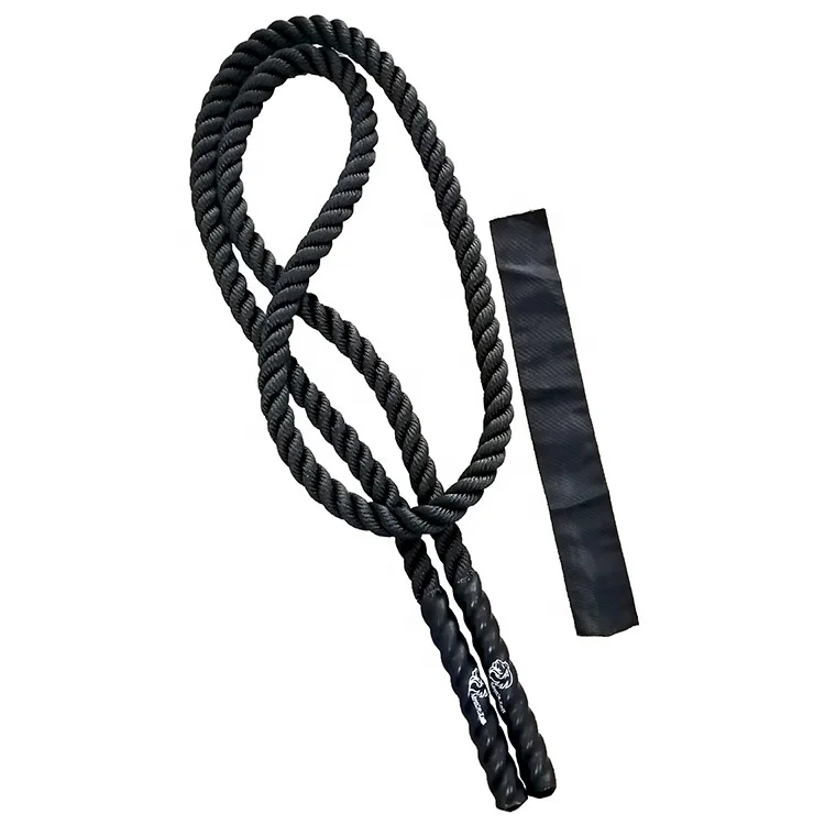 

Gym 25mm 38mm 1inch 1.5inch 9ft 10ft 2.8m 3m Weighted Skipping Rope Heavy Battle Jump Rope, Black/black with golden/black with red