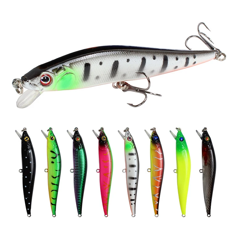 

WEIHE Floating Minnow Fishing Lure Wobblers 10.5cm 10g Hard Artificial Bait Quality pesca Crankbait Carp Pike Fishing Tackle, 8 colors