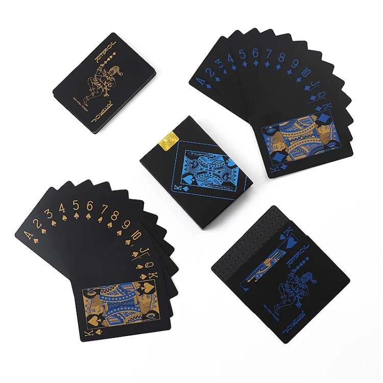 

Wholesale Black PVC Plastic Poker Cards Durable Promotional Gift Poker, Cmyk