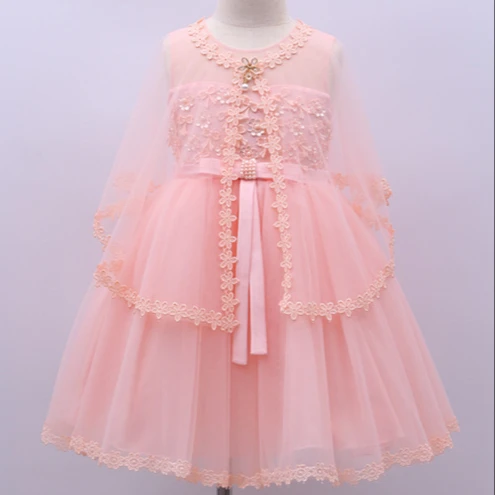 

Wholesale Cheap children girl party dress with cappa